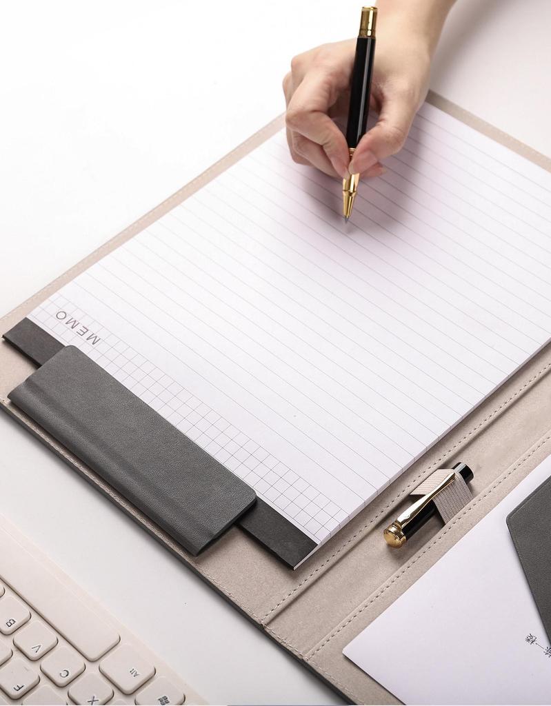 A4 Multifunctional Document Folder with Custom Clip and Logo Print.