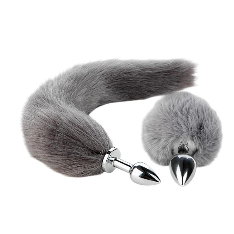 BDSM Faux Fox Tail Anal Plug with Removable Smooth Butt Plug for Men Women Role-playing Adult Games Sex Toys