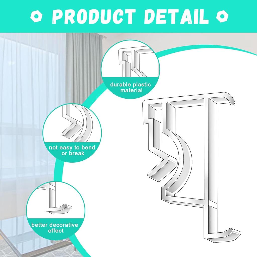 2 Inch Valance Clips for Levolor Blinds - Replacement Plastic Hidden Window Clips for Horizontal Blinds Parts - 12Pcs