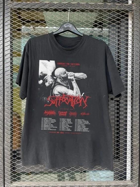 SUFFOCATION EMBRACE THE SUFFERING EU UK TOUR 2025  Full Size BT1876 Unisex T-Shirt S
