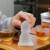 Ancient glazed little monk teapet creative ornament frosted zen glass Tathagata small Buddha statue kung fu tea set tea ceremony