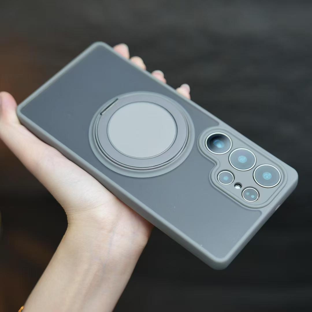 

Чехол MagSafe с магнитной подставкой и вращением на 360°, матовый, прозрачный, для Samsung Galaxy S25FE A54 A34 A24 A14 A52 A33 A32 A13 A05S A04 S. For Galaxy A13 4G серый