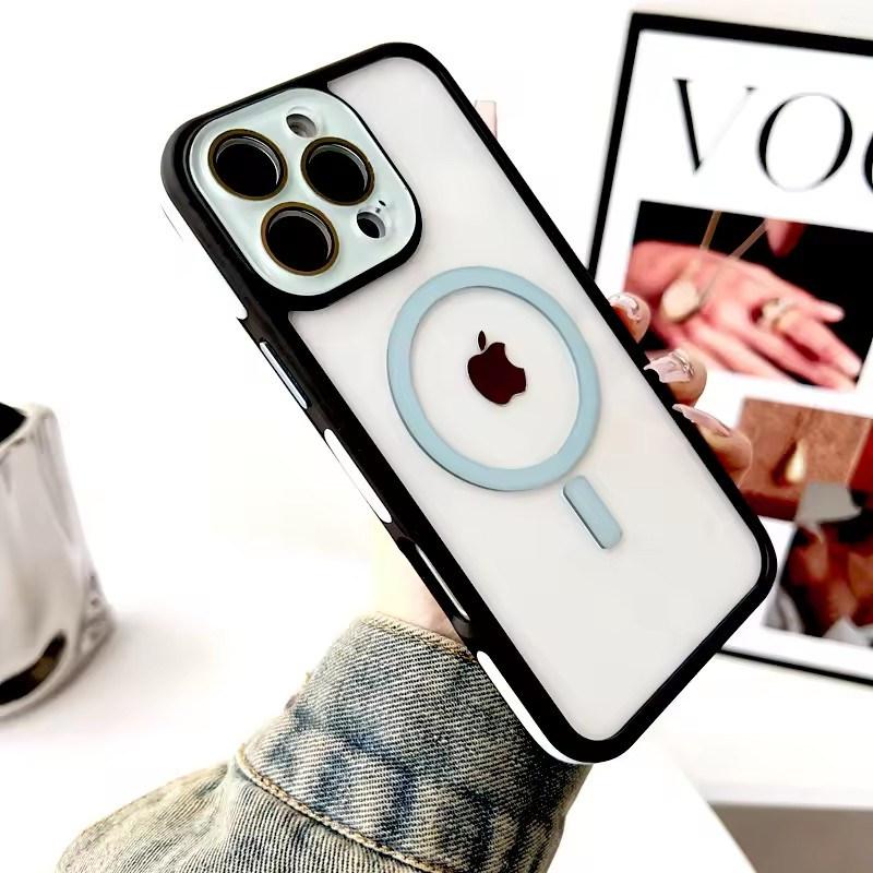 Luxury Transparent Hard Case For iPhone17 Air 16 15 14 13 12 11 Pro Max Plus Magsafe Wireless Charge Camera Lens Cover
