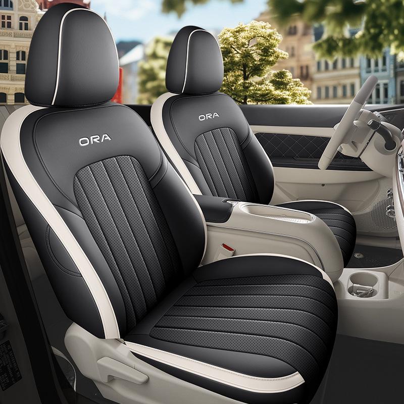 ORA Good Cat Ganzjahres-Leder-Autositzkissen – Universelle Passform Neues Modell