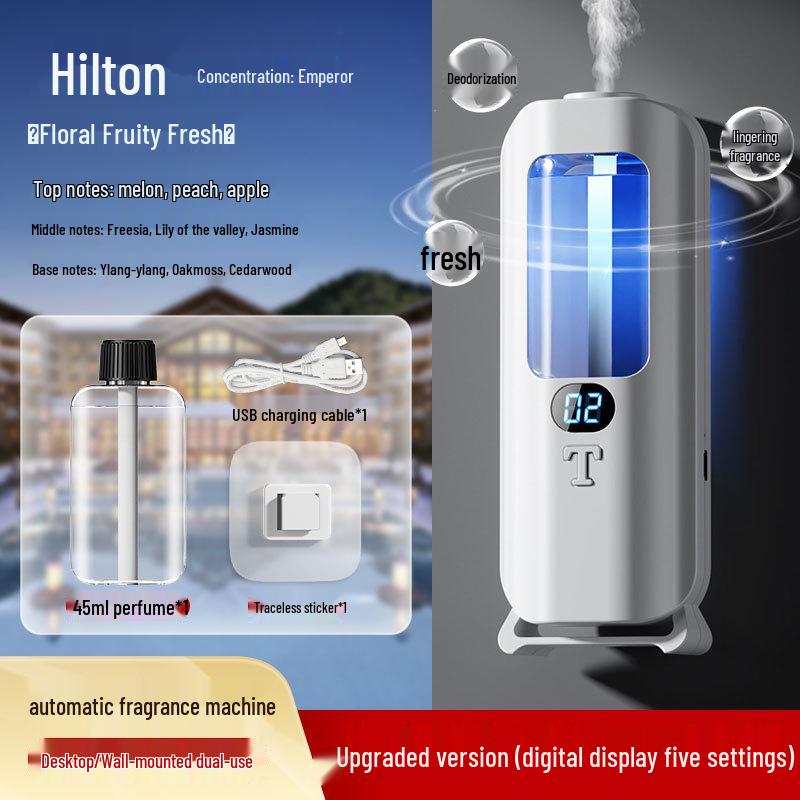 Aroma Diffuser Air Freshener with Colorful Lights - Automatic Hotel Spray Fragrance for Home