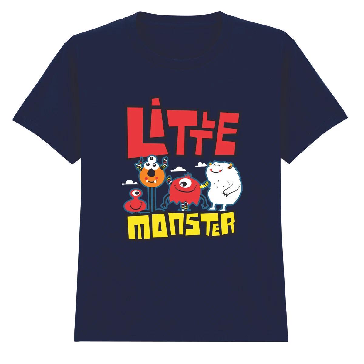 Little Monster Boys Girls Kids T-Shirt Cartoon Monsters Birthday Gift For Kids 130