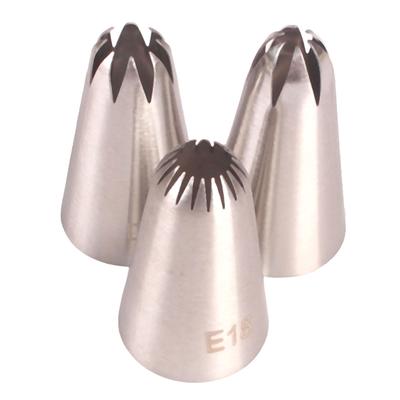 3PCs Cream Cake Icing Piping Cupcake Nozzles Pastry Tips Fondant Cake Decor