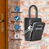 4 Digit Code Key Box Free Installation Outdoor Password Key Box Extended Locking Hook Steel Wire Hanging Key Storage Waterproof