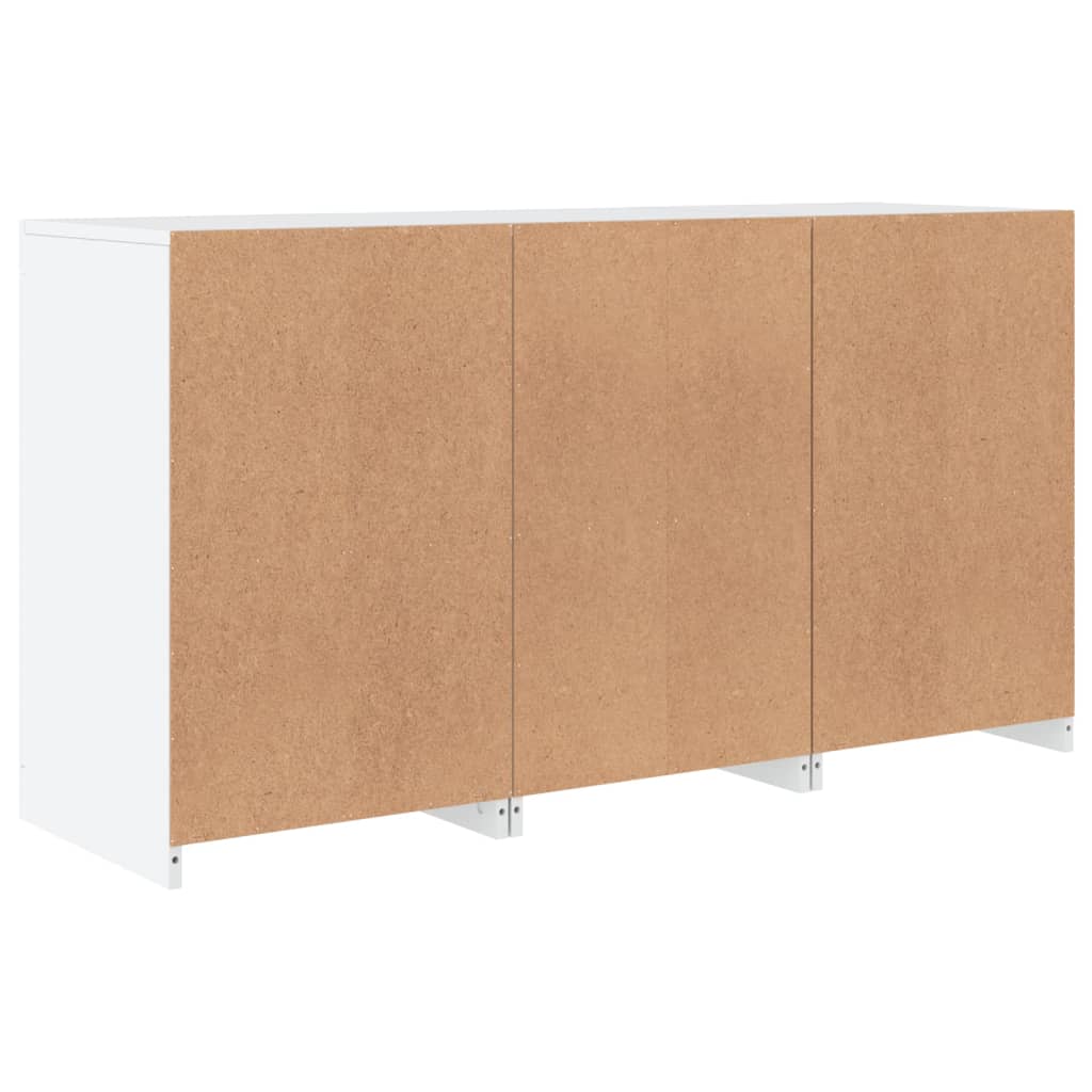 White Sideboard with LED Lights 123 X 37 X 67 Cm