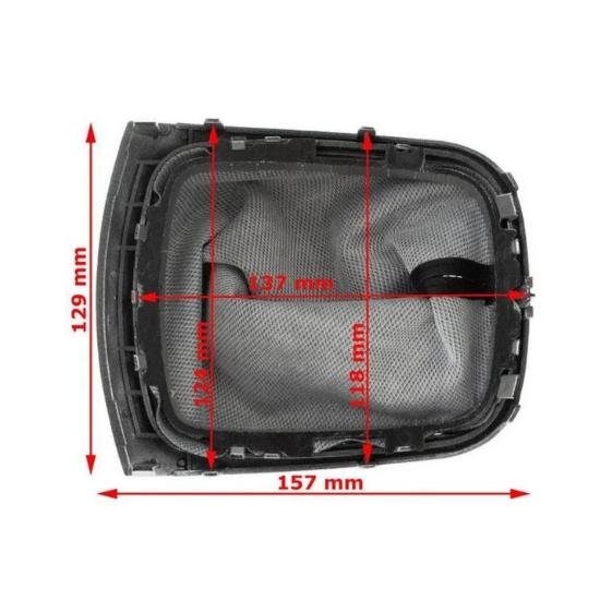 Schaltmanschettenabdeckung für Renault Megane 3 Fluence 2009–2016, Kunstleder, Schwarz und Grau, OEM-Nummer 969358108R