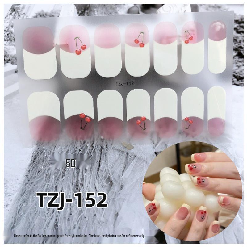 5D Gradient Retro Wearable Nail Art Stickers with Removable Adhesive