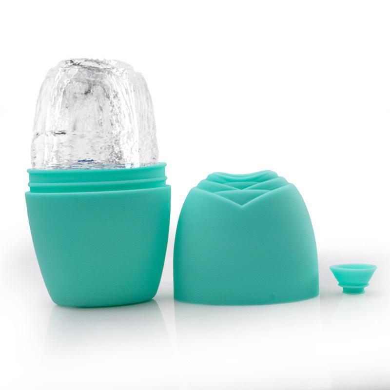 1Pcs Ice Cube Beauty Massage Silicone Ice Mold Summer Reusable Ice Face Roller For Eye Puffiness Ice Facial Roller Shrink Pores