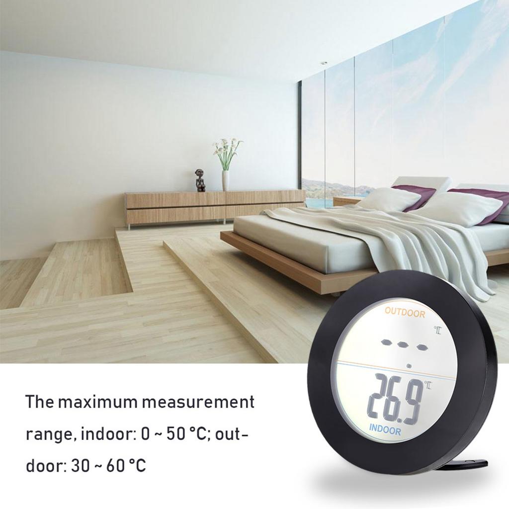 Draadloze Thermometer LCD Display Binnen Buiten Sensor Temperatuursensor Binnen Buiten Wit