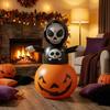 Inflatable Skeleton Pumpkin Sturdy Stack Bright for Entryway
