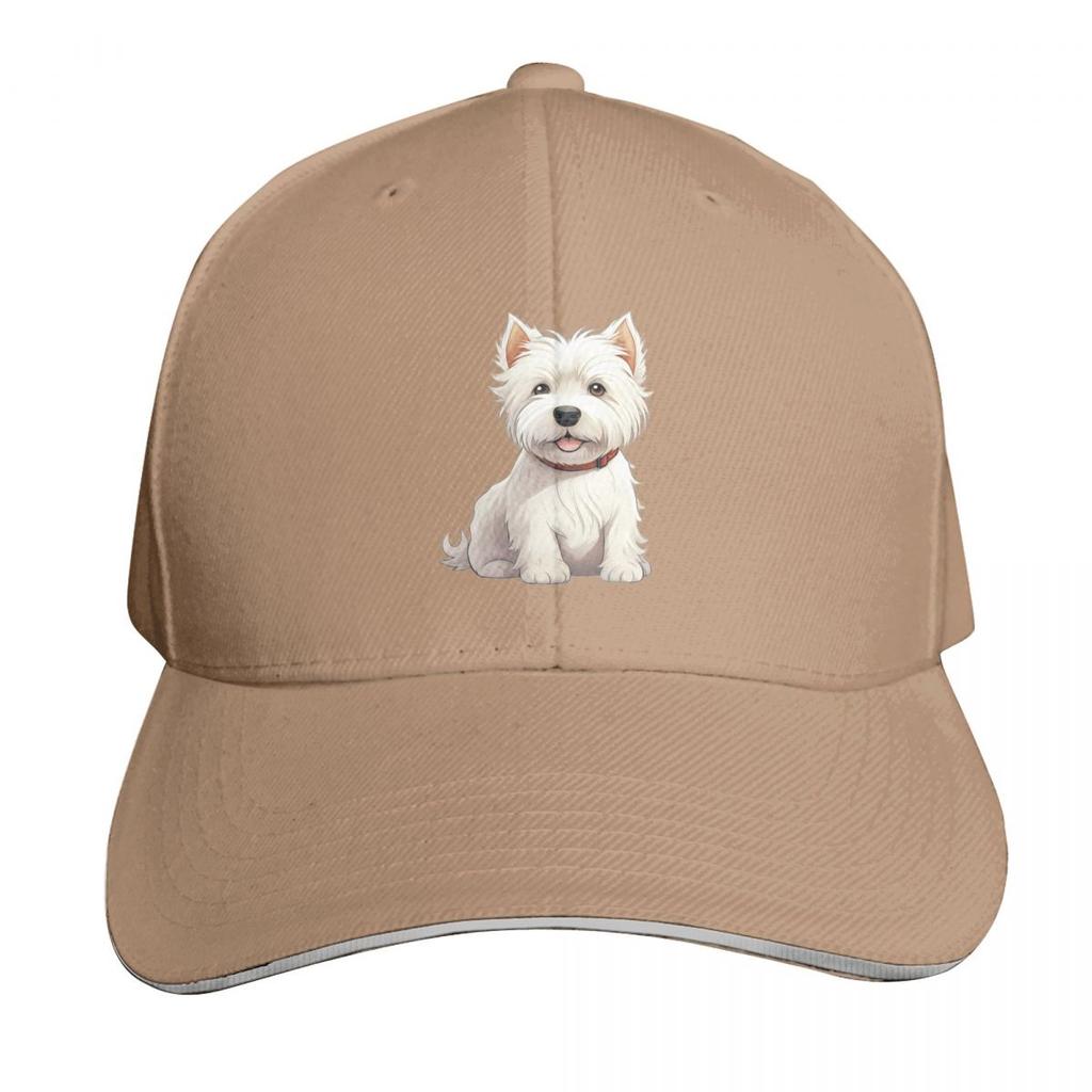 Peeking Dog West Highland White Terrier Cap Fashion Casual Baseball Caps Adjustable Hat Hip Hop Summer Unisex Baseball Hats