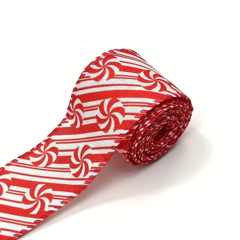 

Red Striped Charming Christmas Fabric Ribbons Ideal For Stylish Holiday Home Decor Christmas Ribbon C
