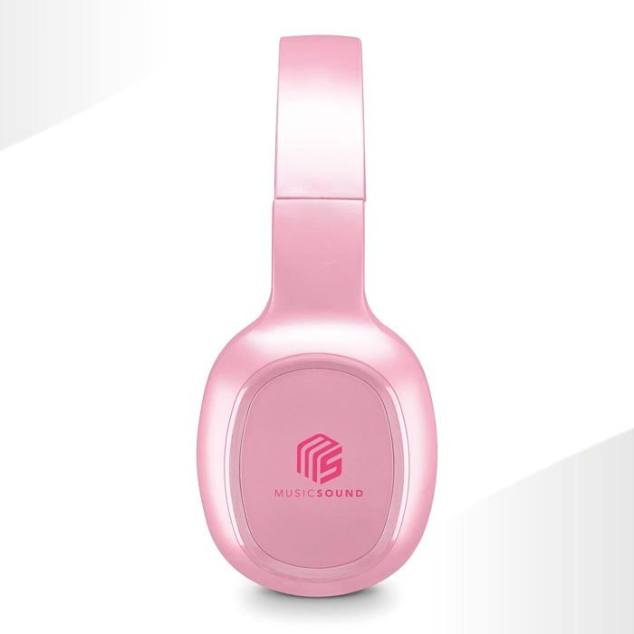 Casque audio - music sound - btheadbbasicmsp - bluetooth 5.0 - rose - 8h autonomie