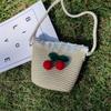 Handwoven Straw Bag Naked Bag Children's Flower Child Straw Bag Messenger Bag Cloud Bag Fashionable and Versatile
