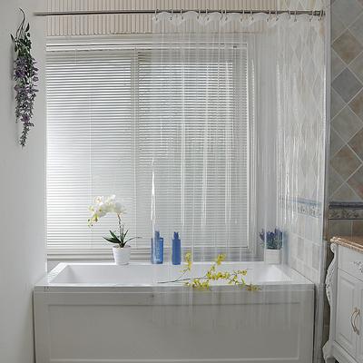 Transparent Shower Curtain Waterproof Clear White PEVA Bath Curtains Liner for Bathroom Mildew Home Hotel with Free Hooks