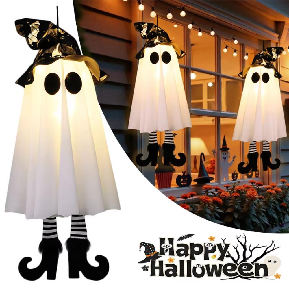 Floating Halloween Hanging Ghost Flashing Halloween Hanging Ornament  Outdoor