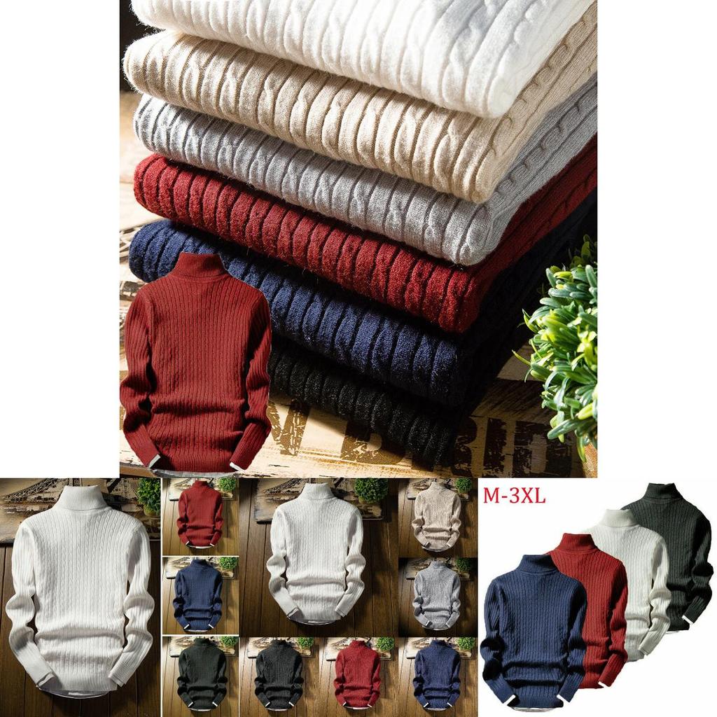 Men's Winter Slim Turtleneck Pullover Sweater For Casual Stylish Looks