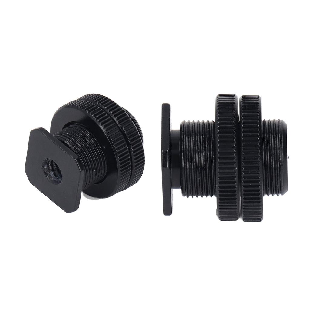 2pcs Microphone Stand Mount Converter Screw 58 to 14 Thread Screw Hot Shoe Mount Adapter for Mic