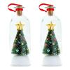 Christmas Tree Message In A Bottle Recordable Voice Message Bottle Ornament with Playback Cork Greeting Glass Bottle with Snowy Scene Xmas Keepsake
