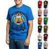 Men's Casual Printed Neck Short Sleeve T-Shirt, Lightweight and Breathable