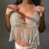 European And American Sexy, Hollow Fringed Body Chain Bikini Breast Chain, Fashionable Rhinestone Underwear Bra