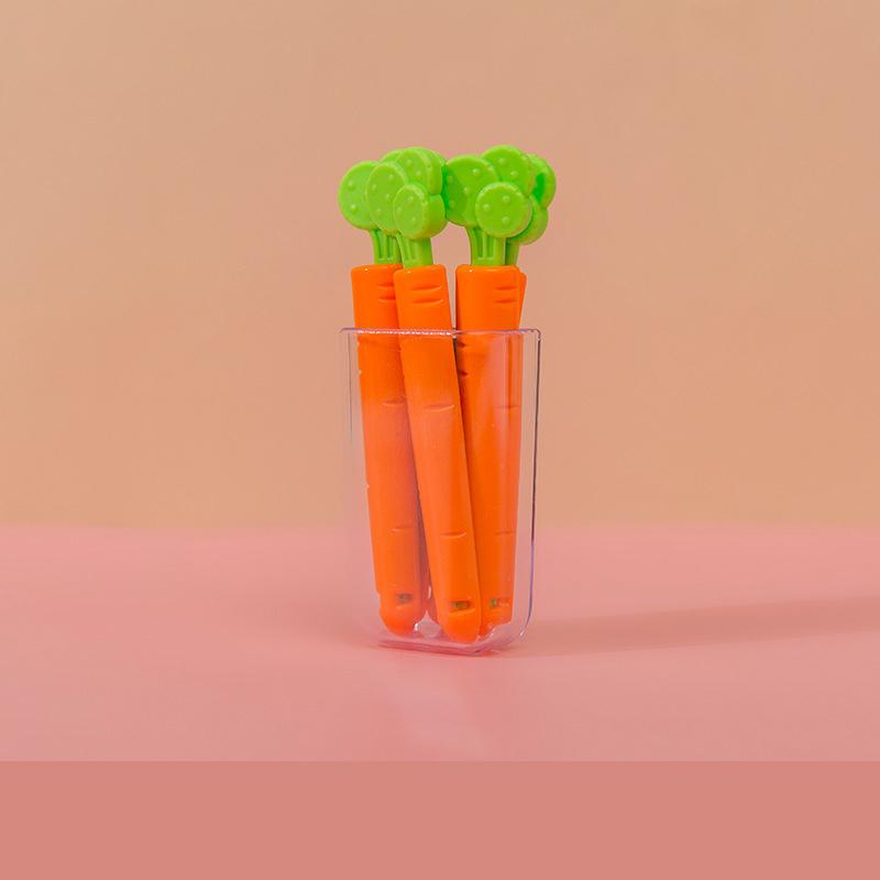 5Pcs Sealing Tongs Food Bag Closure Clip Carrot Shape Moisture Proof Kitchen Fresh Keep Accessories Refrigerator Sticker