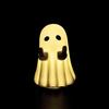 Light-Up Ghost Figurine Halloween Middle Finger Ghost Decoration Lighted Flip-off Ghost Ornament for Party Mantel Shelf Tabletop