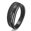 Leather Cord Handwoven Bracelet Men's Bangle Ethnic Style Good Luck Charm