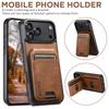 Leather Strong Magnent Card Wallet Holder Set for Apple For Iphone 17 16 1 14 13 Pro Max Plus With Phone Case Magnetic Stand Bag