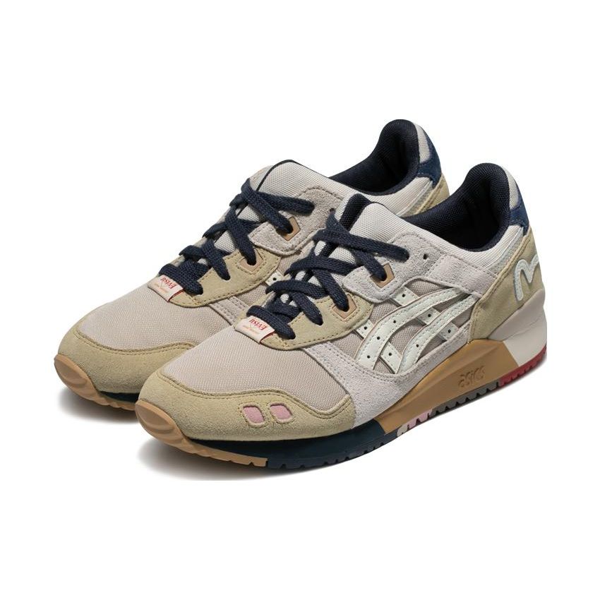 Evisu X Asics Gel-Lyte 3 Piele Suedeză Retro Sport Pantofi Lifestyle Low-Top Adidași Unisex Gri Fumuriu 1203A301-020