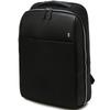Black Slim Pu Backpack  15 Inch Storage  Dbba5f666bk