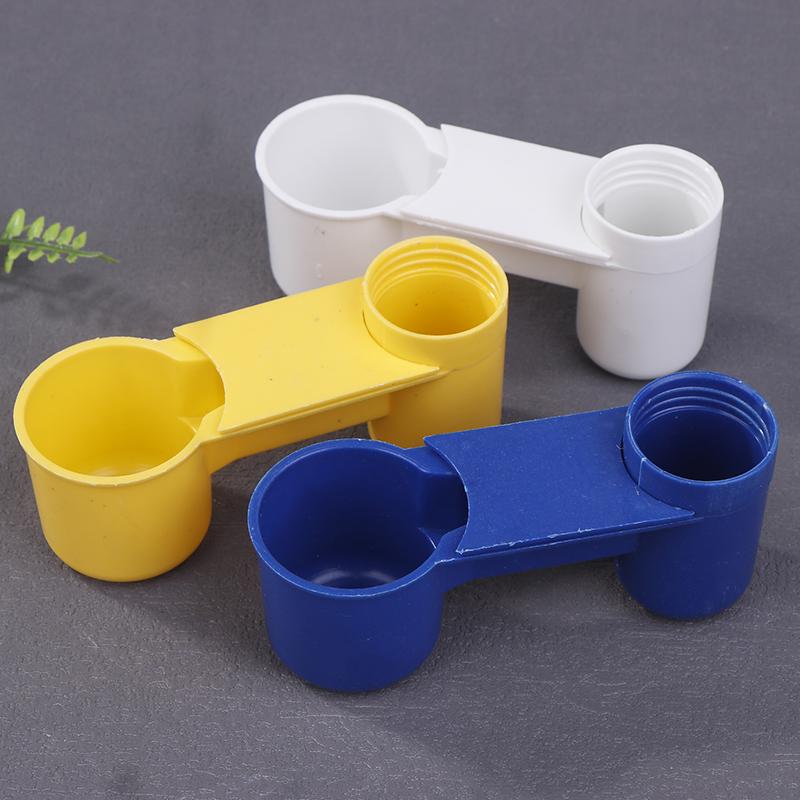 Plastic Pet Drinker Bowl Portable Water Bottle Feeding Cat Chicken Pigeon Parrot Hamster Double Nozzle Water Guide For Bird