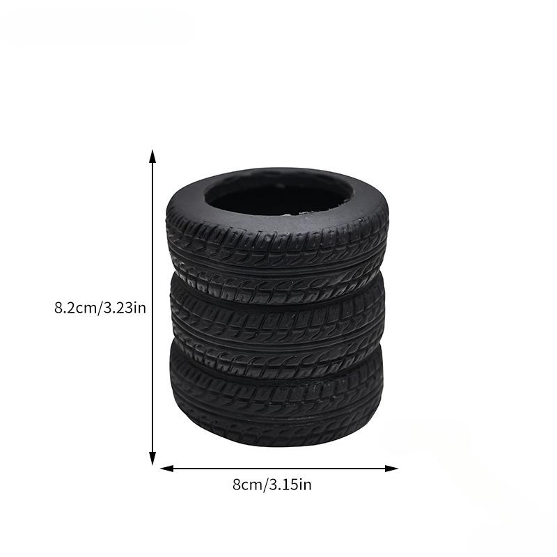 1 pcs Creative Tire Shaped Design Pen Holder Office Desktop Ornament and Multifunctional Organizer for Students and Home Decor