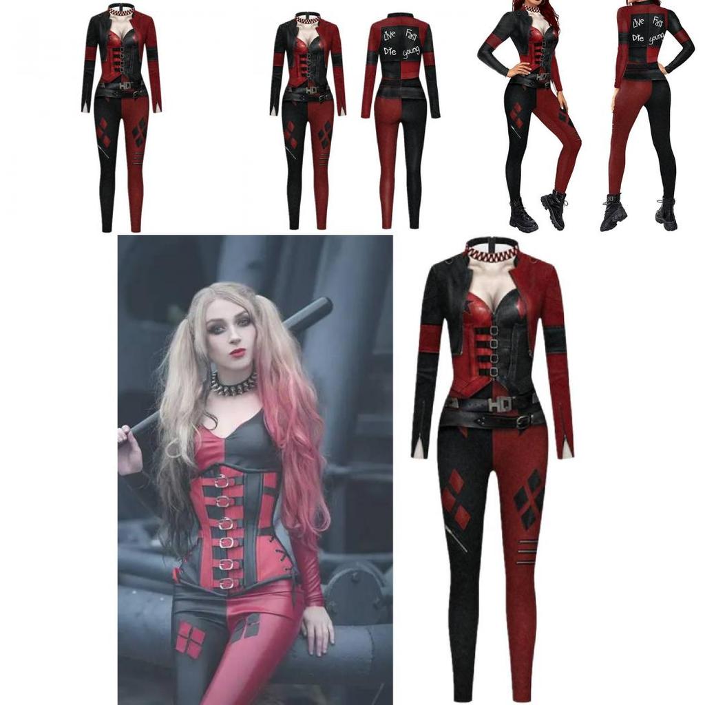 Disfraz de Cosplay de Harley Quinn para Halloween para Mujeres Juego de Rol