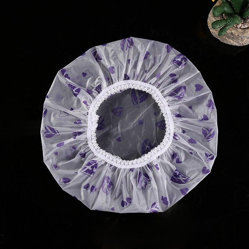 Colorful Reusable Shower Cap with Elastic Band Thicken Bathing Hat for Women Perfect for Hair Salon Bathing Accessory Waterproof