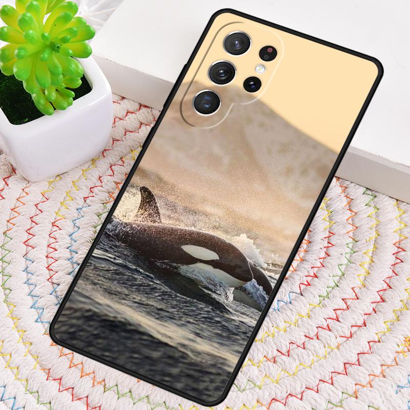 Killer Whale Orca soft Silicone Phone Case For Samsung Galaxy note 10 pro S26 S25 S24 S23 S22 S21 Plus S25Ultra Capa Cover