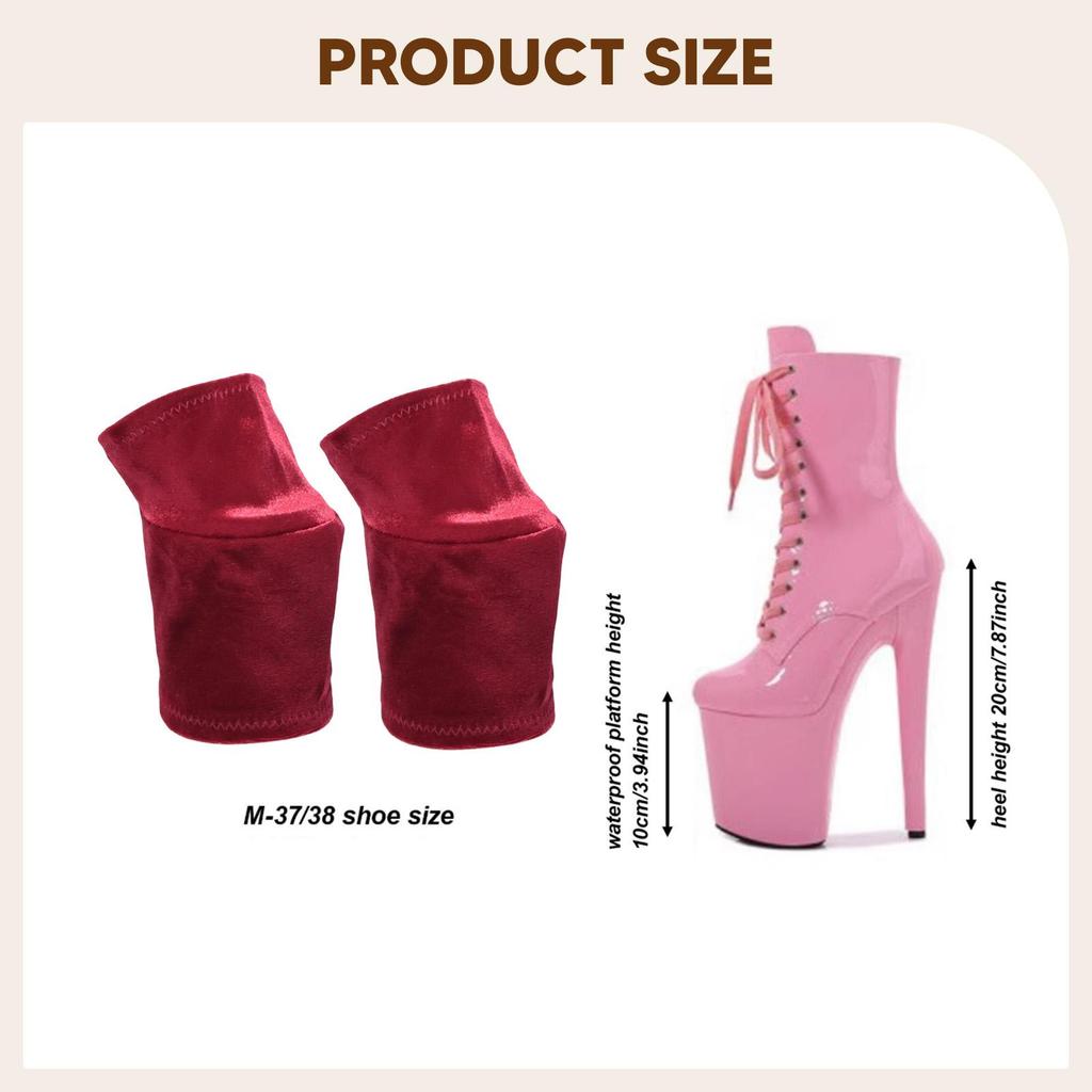2 Abdeckungen für Pole Dance Schuhe, Rutschfeste Samtabdeckungen, Kratzfest, Professionell, Stilvoll,