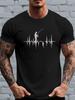 2026 Summer Bestselling Unisexs Pure Cotton Tshirt Street Casual Fashion Soft and Breathable Simple Fishing Pattern Print