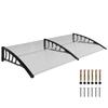 Protective Canopy 200x96x27 Cm Outdoor Awning for Doors and Windows Against Sun and Rain Transparent