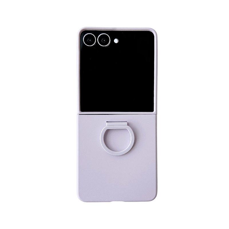 Fashion Macaron Solid Color Anti-Drop Ring Case for Samsung Z Flip7 Samsung Z Flip7 FE