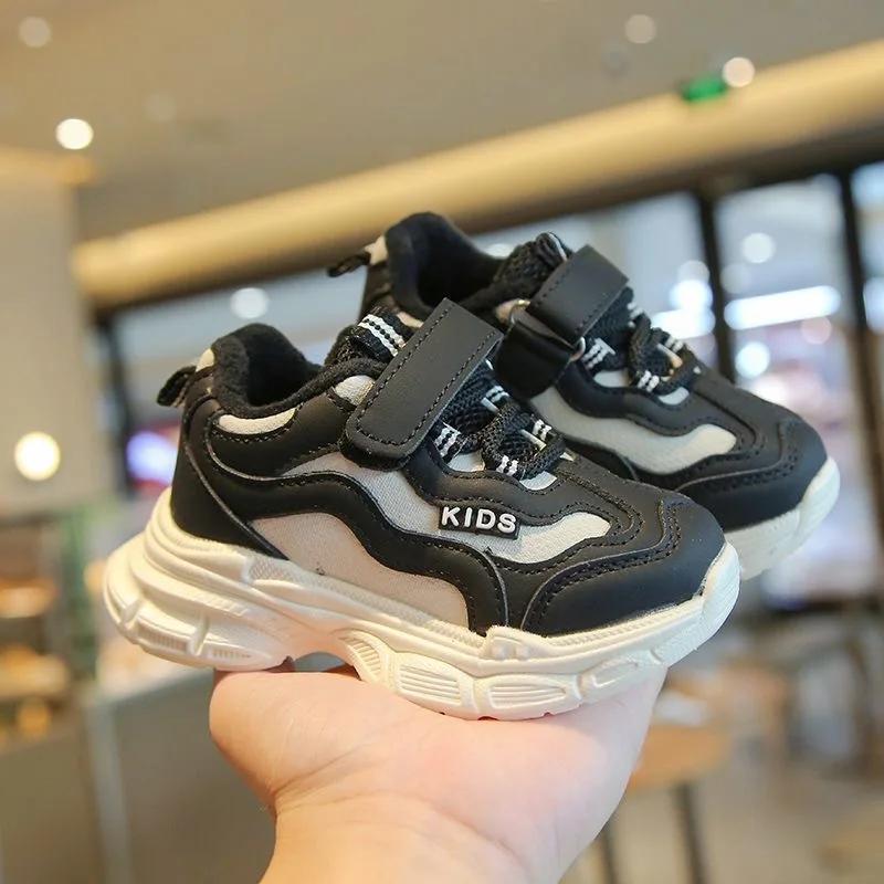 

2024 New Children Shoes Winter Soft Soled Casual Shoes Fashion Cotton Plush Campus Football Boots Women Sneakers Tenis De Mujer 26insole15.5cm