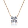 Girlfriend Valentine's Day 18K Rose Gold Necklaces Women Wedding Fine Jewelry Moissanite Diamond Daughter Birthday Gift
