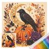 Stamped Stitch Kit 14CT 40x40cm Blue Floral Wreath Lady Embroidery Cotton Thread Needlework Holiday Series Set