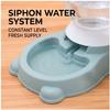 Non-Electric 2.2L Cat Waterer & Feeder, Mess-Free Bowl for Cats & Small Dogs, No-Plug Indoor Home Pet Feeding Station