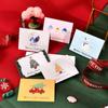 10pcs Handwriting Merry Christmas Greeting Cards Invitation Blank Paper Cards  Festivital Gifts