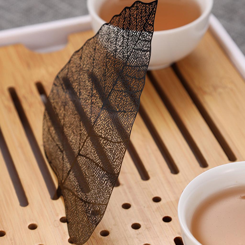 304 Stainless Steels Teas Infuser Bodhi Leaf Shape Fine Mesh Strainer Filter Tool for Teas Lover and Office Professional